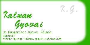 kalman gyovai business card