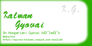 kalman gyovai business card